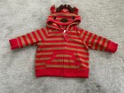 EUC Old Navy Baby Reindeer Fleece Hoodie Girl Boy 3-6m Runs Big Holiday Winter — photo 1