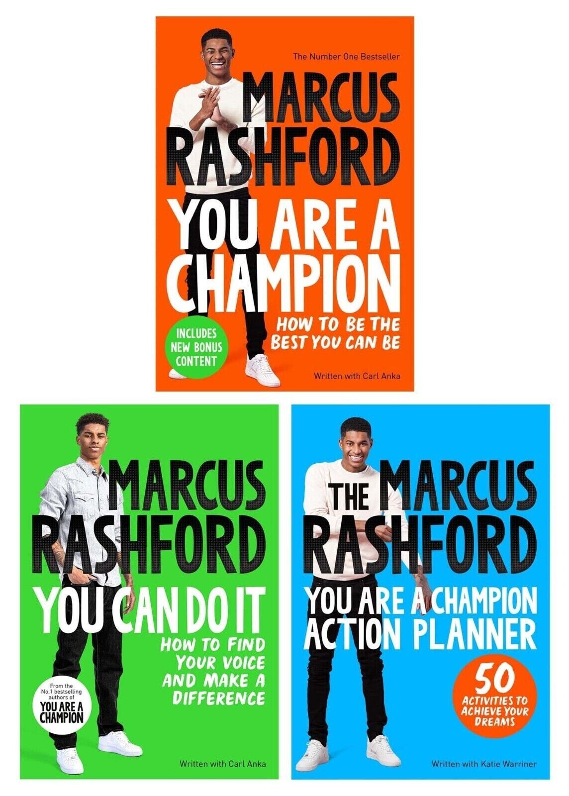 Marcus Rashford Collection 3 Books Set You Are a Champion, You Can Do It, You