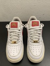 ■新品23.5cm■ナイキ エア フォース 1 07 ESS ジムレッド/金 Nike Air Force 1 Essential Low White Gym Red W for sale | eBay