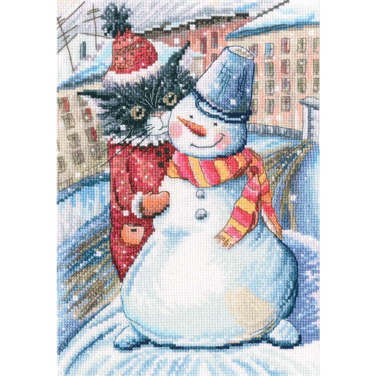 RTO counted cross stitch kit ""There were cats. I make the world more beautiful"",
