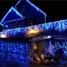 Image of 6M Christmas 300LED Blue Waterproof Icicle String Lights 8H Timer, 8 Modes