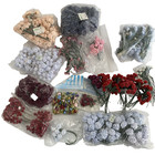 New ListingVintage Mini Satin Ribbon Roses Flowers Wire Stem For Crafts Doll Clothes Etc
