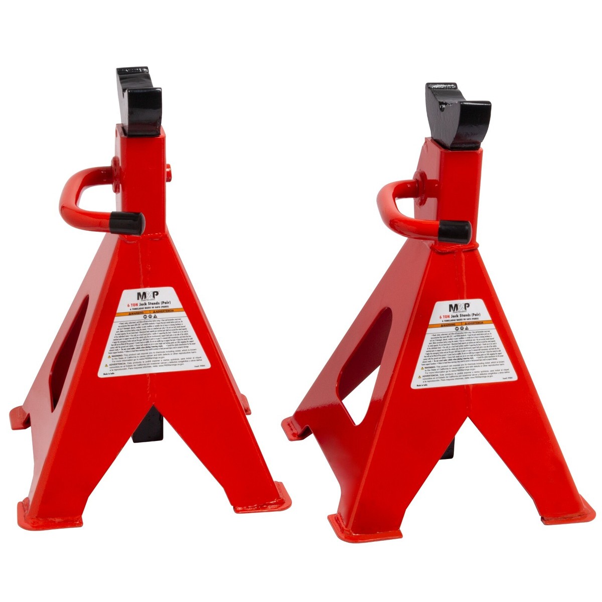 MXP Xtreme Performance 6 Ton Jack Stands Pair, Adjustable & Self