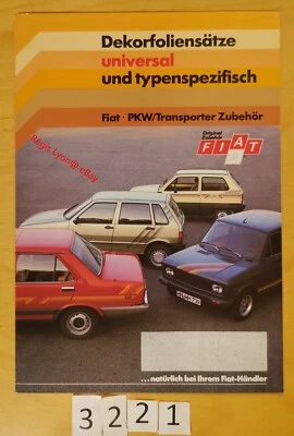FIAT PANDA UNO RITMO REGATA 128 131 132 DUCATO ACCESSOIRES Allemand 6 pages 198? - Photo 1/4