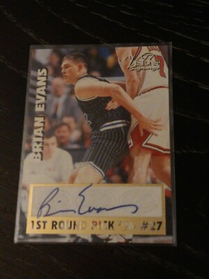(1997) BRIAN EVANS* Vision Signings*Magic (RC)* Scoreboard Hard Autograph* 