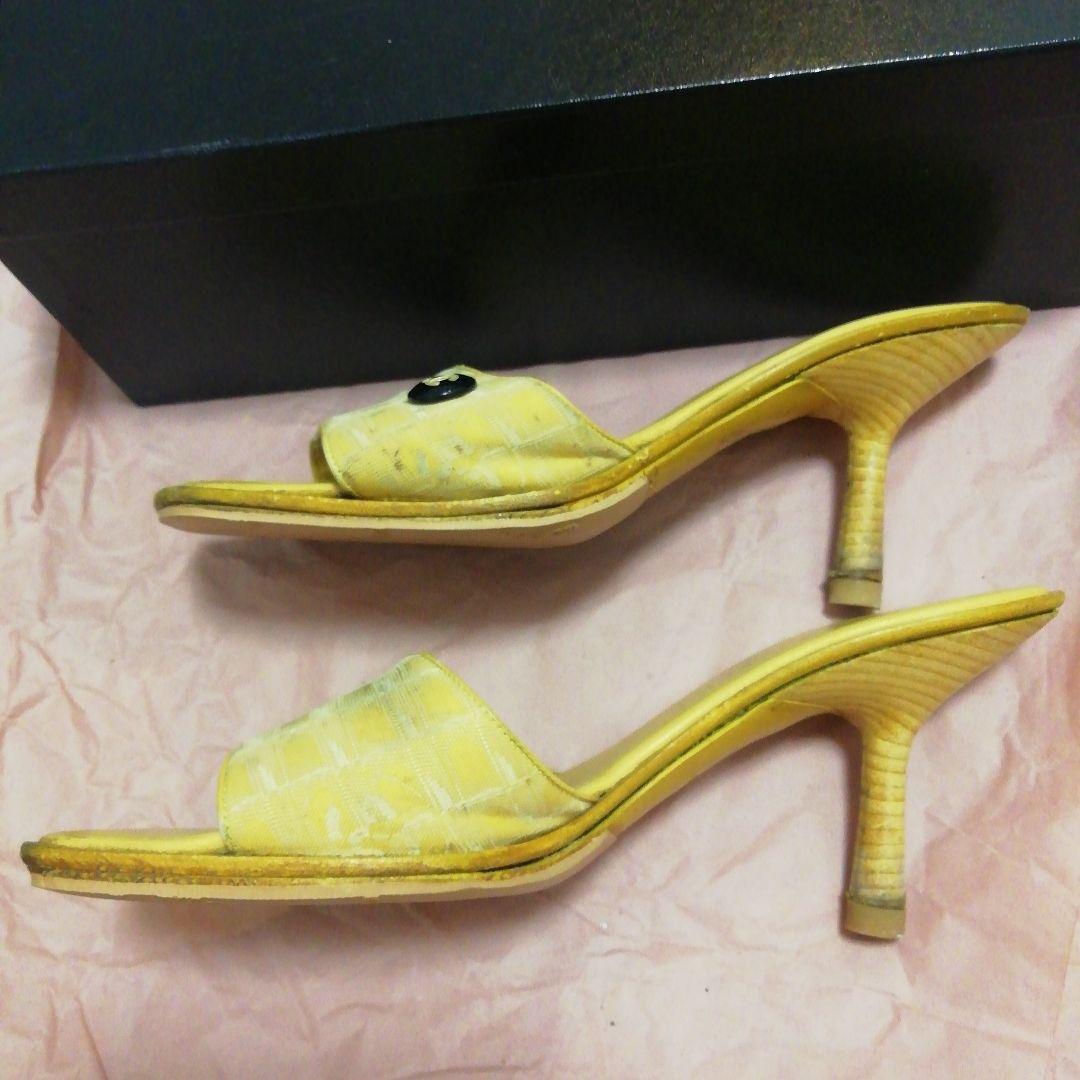 シャネルサンダル黄色 Chanel mule sandals yellow size 36 | eBay
