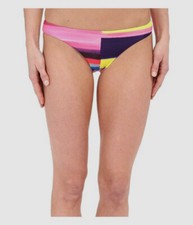  254 Mara Hoffman Women's Pink Color Block Seamless Bikini Bottom Swimwear Sz M