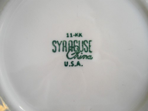 Vintage Syracuse China Railroad CARDINAL RED LINE 5" Plates ~ Set of 4 ~ - Picture 6 of 8