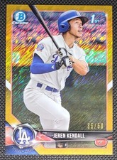 2018 Bowman Chrome Prospects Gold Shimmer Refractor /50 Jeren Kendall #BCP23