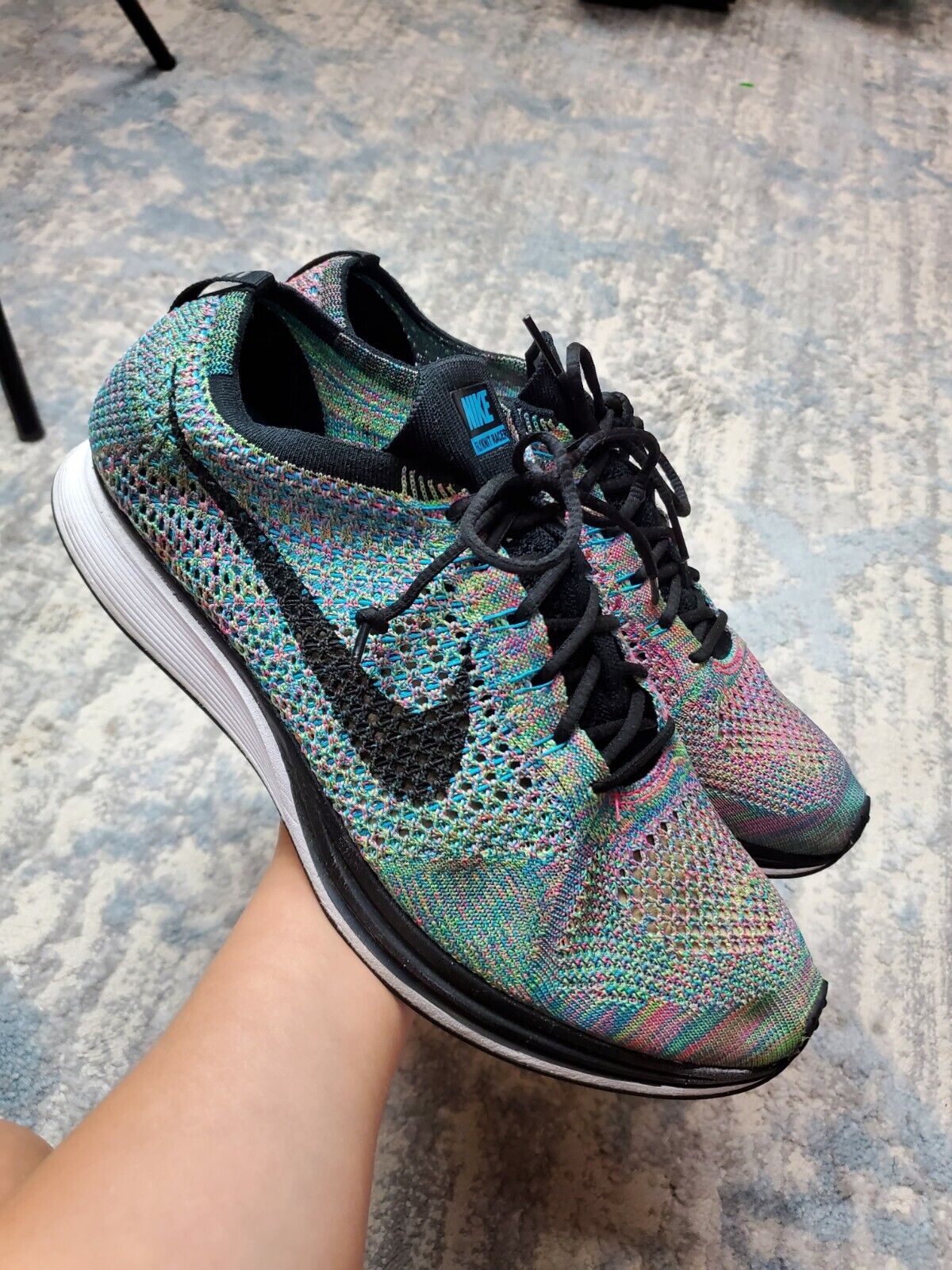 Oceanië Wieg Bewust worden Nike Flyknit Racer Multicolor 2.0 526628-304 Men&#039;s Athletic Shoes Size  11 | eBay