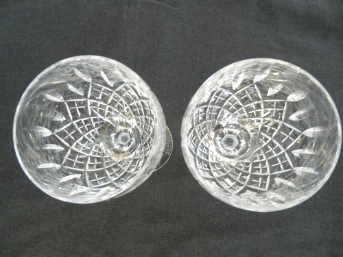 Stuart crystal Shaftesbury cut wine glass x2 Signed with label - Picture 7 of 10