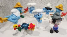 Lot Of 8 Smurfs 2013 McDonald's Happy Meal Figures