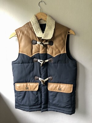 Weste asos teddy fell Jacke blau beige
