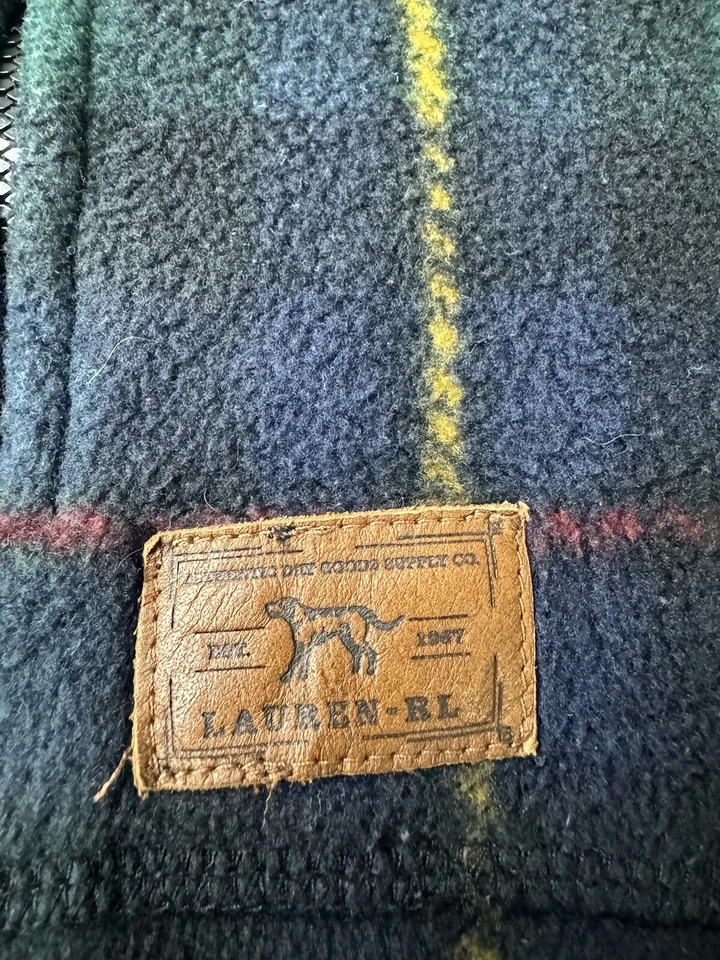 Vintage Y2K Lauren Ralph Lauren Plaid Fleece Hooded Vest Size Large - Image 3 of 4