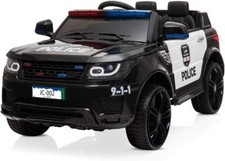12V Kids Ride On Police Car Electric Toy 2.4G Parent Remote Control,Led Flashing