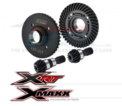 GPM HD CHROME HD F / R SPIRAL BEVEL GEARS FOR TRAXXAS 1/6 XRT 8S 1/5 X-MAXX 8S