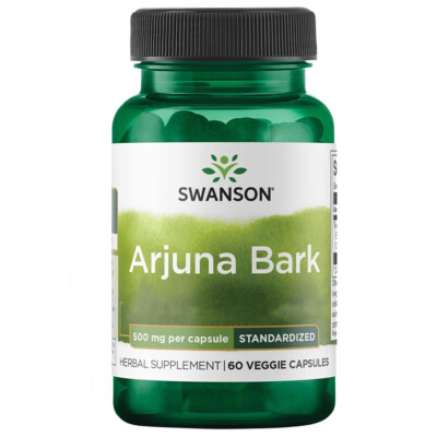 Swanson, Arjuna Bark - Standardisiert, 500mg, 60 Veg. Kapseln - Blitzversand