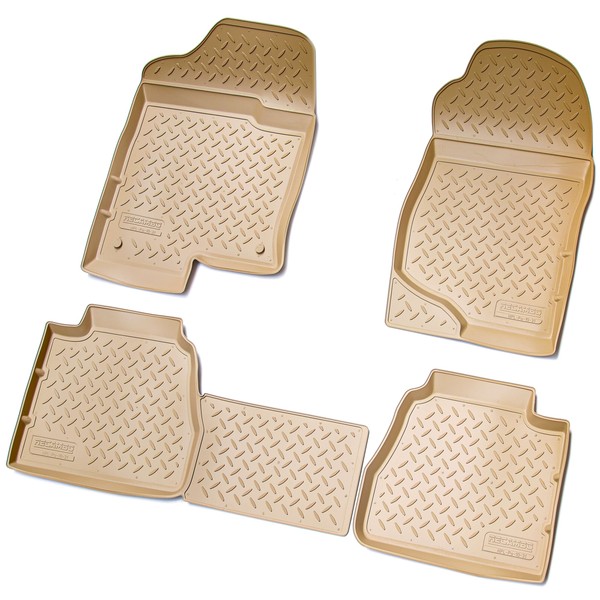 3D Gummi Fussmatten Passend FüR GMC Yukon GMT 922 932 | 2006-2014 | Beige-image