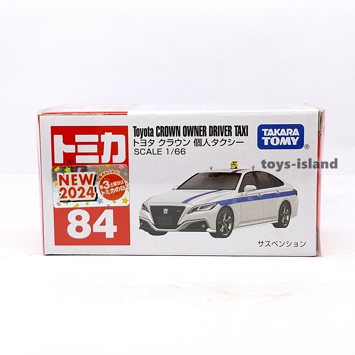 TOMICA 84 Toyota Crown Owner Driver Taxi 1/66 TOMY Diecast 2024