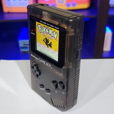 Clear Black Nintendo Classic Game Boy DMG With Upgraded Backlit