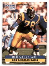 Jackie Slater 1991 Pro Set FOOTBALL #556 Los Angeles Rams