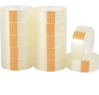 12 x Sellotape L33m x B18mm selbstklebend transparent Klebeband Mini kleine Rolle Mine