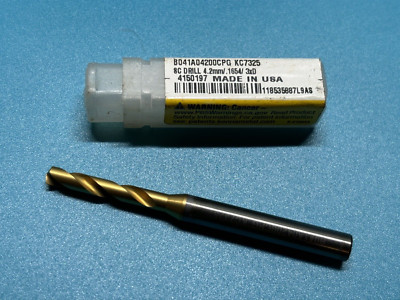 Kennametal 4.2MM (.1654) Dia Solid Carbide Drill B041A04200CPG KC7325