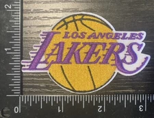 LOS ANGELES LAKERS IRON ON EMBROIDERED PATCHES BASKETBALL