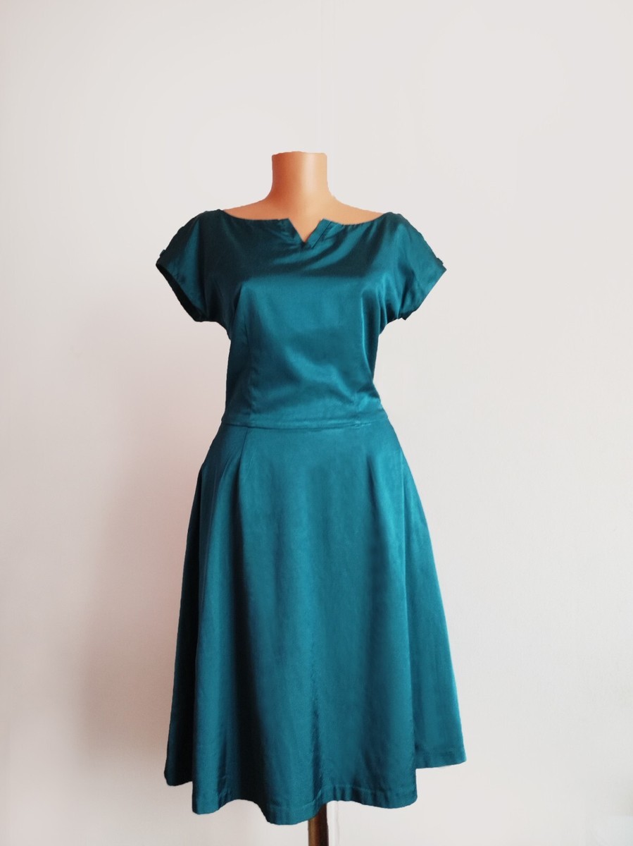 v neck silk dress V-Neck Satin Gown With Detailed Seamlines and Godet