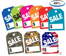 Modern Style Car Price Hang Tags - SALE (40 Per Pack)