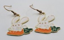 Easter Bunny with Carrot fishhook earrings