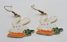 Easter Bunny with Carrot fishhook earrings