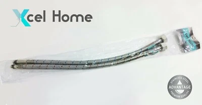 XCEL HOME Flexi Hose Pipe M12 x 1/2" BSP Sink/ Basin Monobloc Tap Tail Connectors