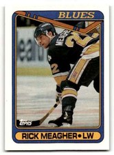 1990 Topps #125 Rick Meagher    St. Louis Blues Hockey Cards NM Near Mi ID:55522
