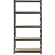 New Muscle Rack 5-Shelf Steel Shelving, Silver-Vein, 12" D x 30" W x 60" H