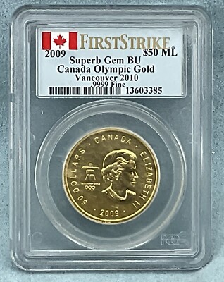 2009 Canada 1 oz Gold Maple Leaf .99999 Superb Gem PCGS, FS