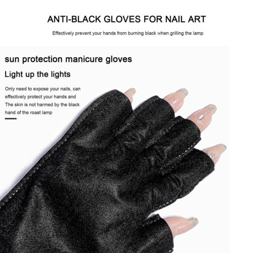 Anti UV Gloves For Gel Nail Lamp Professional Manicure UV Protection Gloves New - Picture 6 of 12