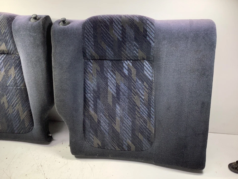 98-01 Acura Integra 3D 2D GS-R LX asiento trasero izquierdo y derecho trasero trasero negro OEM Foto 3 de 4