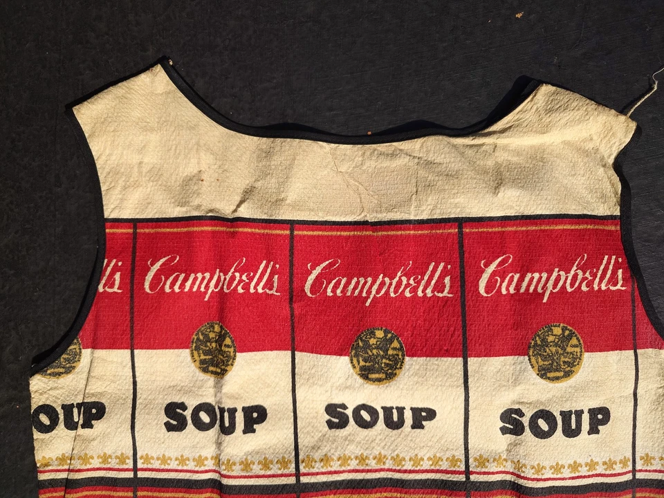 RARO 1960 Campbell Sopa Sopa Sopa Vestido de Papel Andy Warhol Arte Pop Arte de Pared Foto 4 de 4