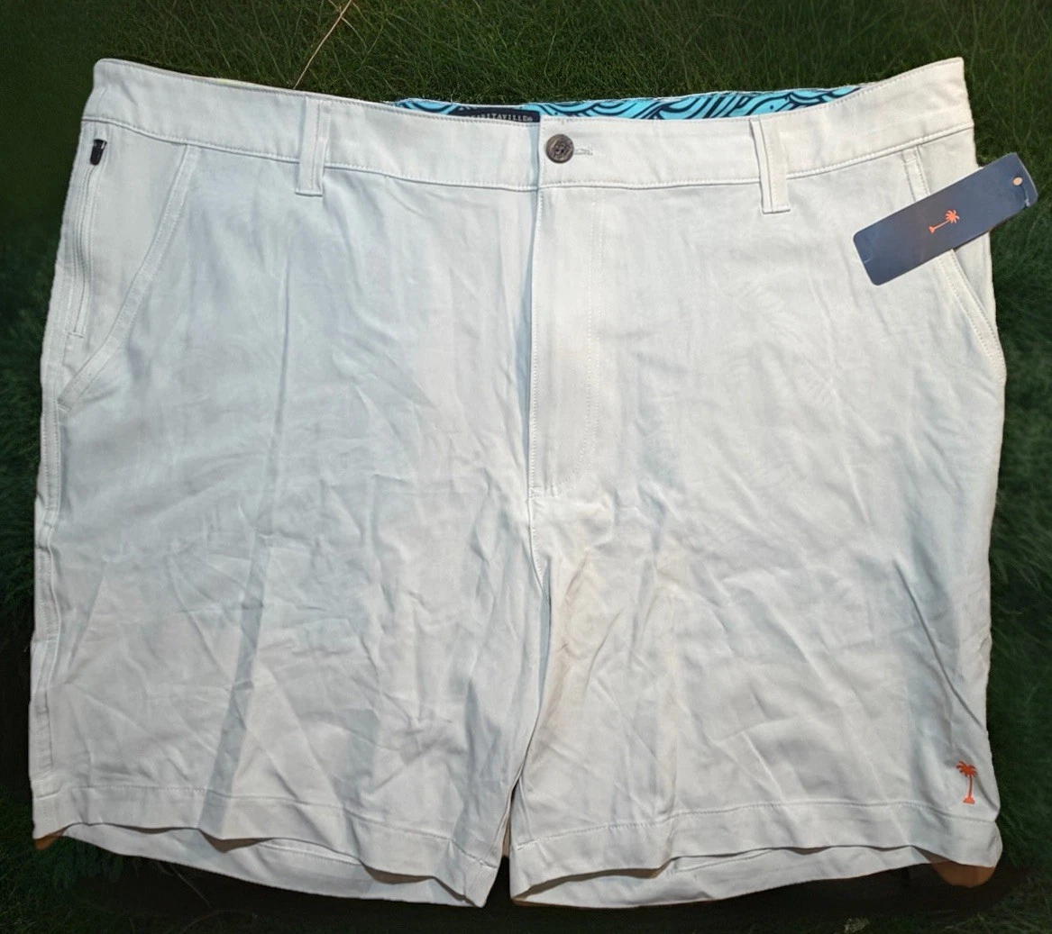 Margaritaville Brown Tan 4-Way Stretch Quick Dry Shorts Silver Birch 40” Waist