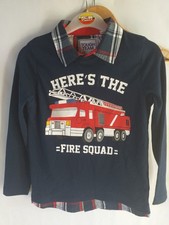 Palomino long sleeved fire engine top navy small 122cm