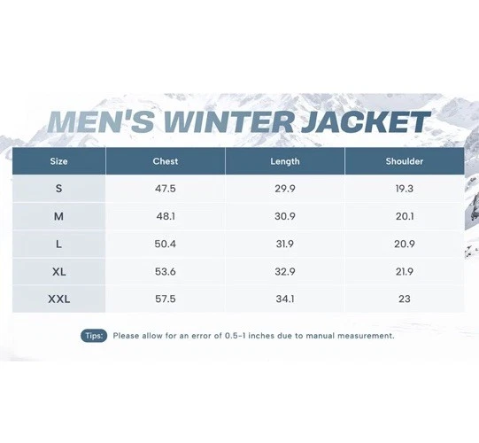 TACVASEN Jacket Mens Medium Winter Fleece Lined Water Resistant Ski Snow Parka - product detail image 23