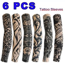 6PCS Tattoo Sleeves Unisex UV Sun Protection Arm Covers Cycling Fishing Sleeves