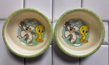 Vintage BABY LOONEY TUNES 4.25 Tweety Sylvester Kids Melamine Bowl Lot Of 2