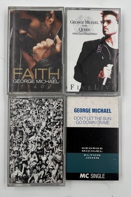 George Michael Kassette MC Set 4 Stück Queen Faith Listen Without Prejudice Top