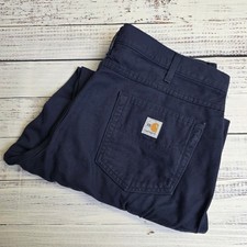 Carhartt FR Pants Original Fit Mens Tag 38x30 Navy Blue FRB159-DNY Actual 38x32