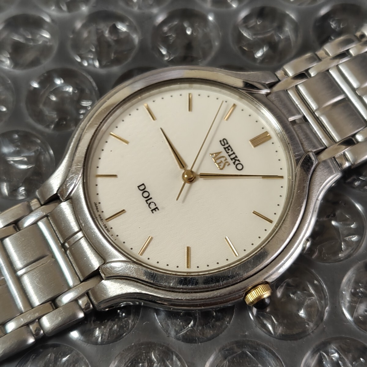 'Operational' SEIKO DOLCE AGS Men's Automatic Vintage Silver Watch Management K2 View 2