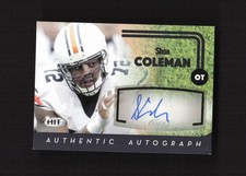 2016 SAGE HIT Autographs Shon Coleman Auburn Tigers