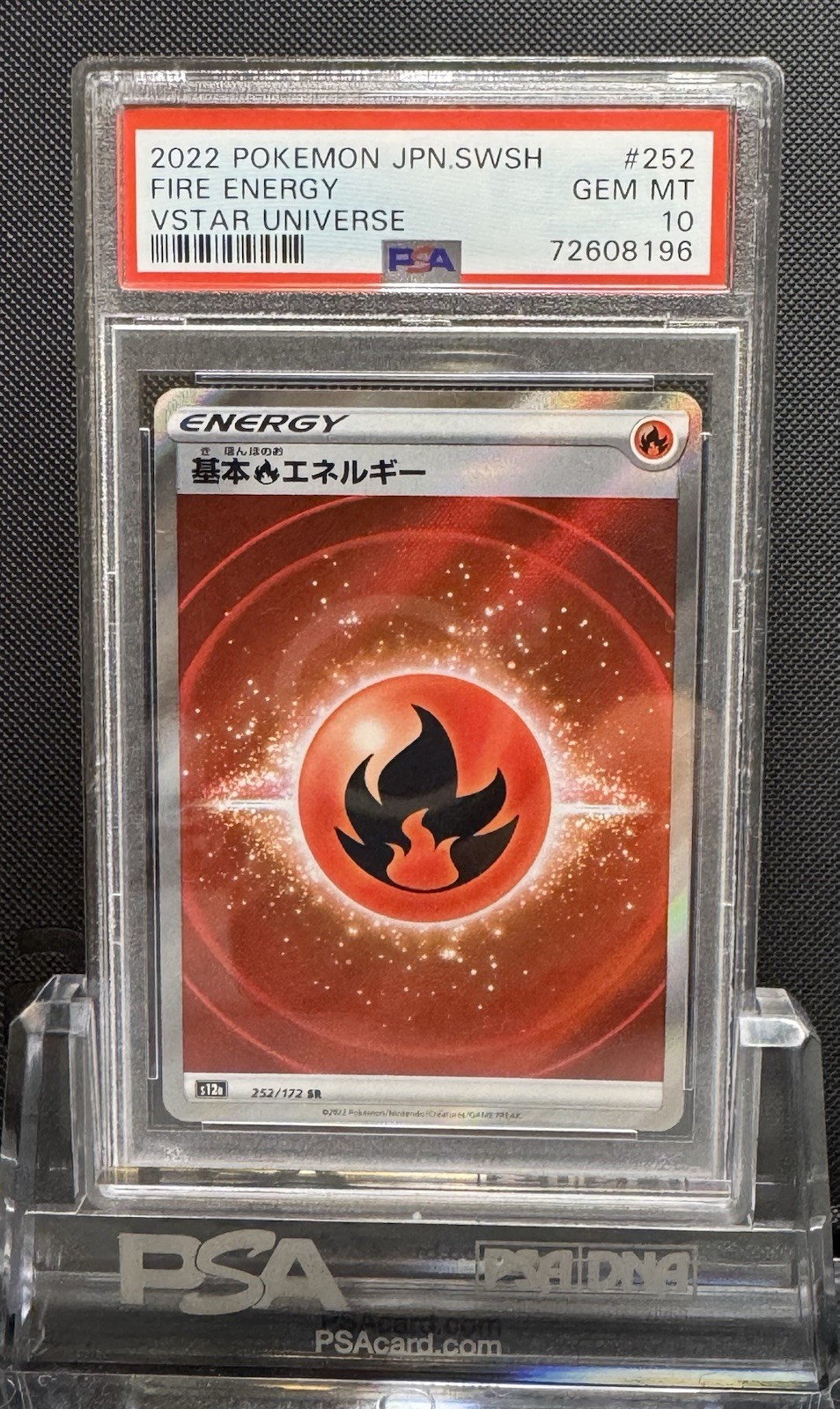 Fire Energy #252 Pokemon Japanese VSTAR Universe PSA 10 Gem Mint