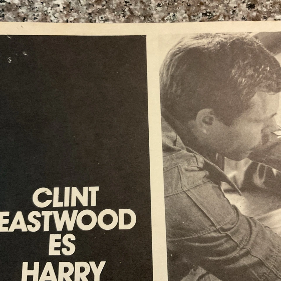 VTG. Mexican Lobby Card Dirty Harry/Clint Eastwood Sin Middle Ala Muerto 16x12 - Image 2 of 4